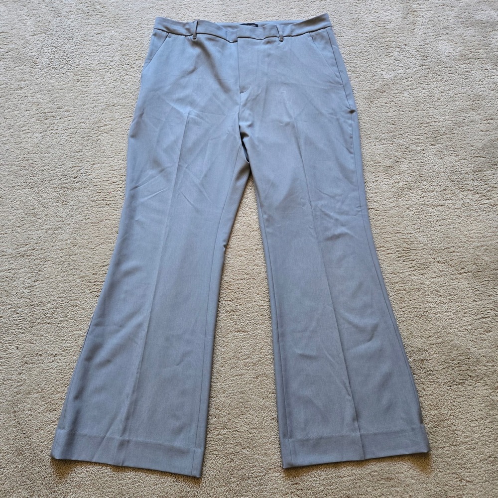Banana Republic Womens Gray Bootcut Fit Dress Pants Trousers Size 18 Workwear